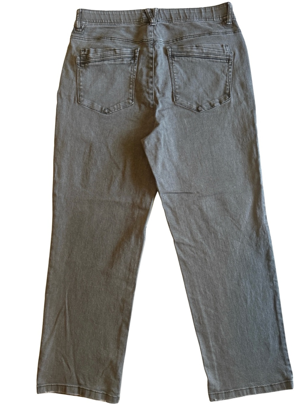 Democracy Ab Solution High Rise Straight Leg Jeans Grey Womens Size 14 Stretch - Picture 2 of 3